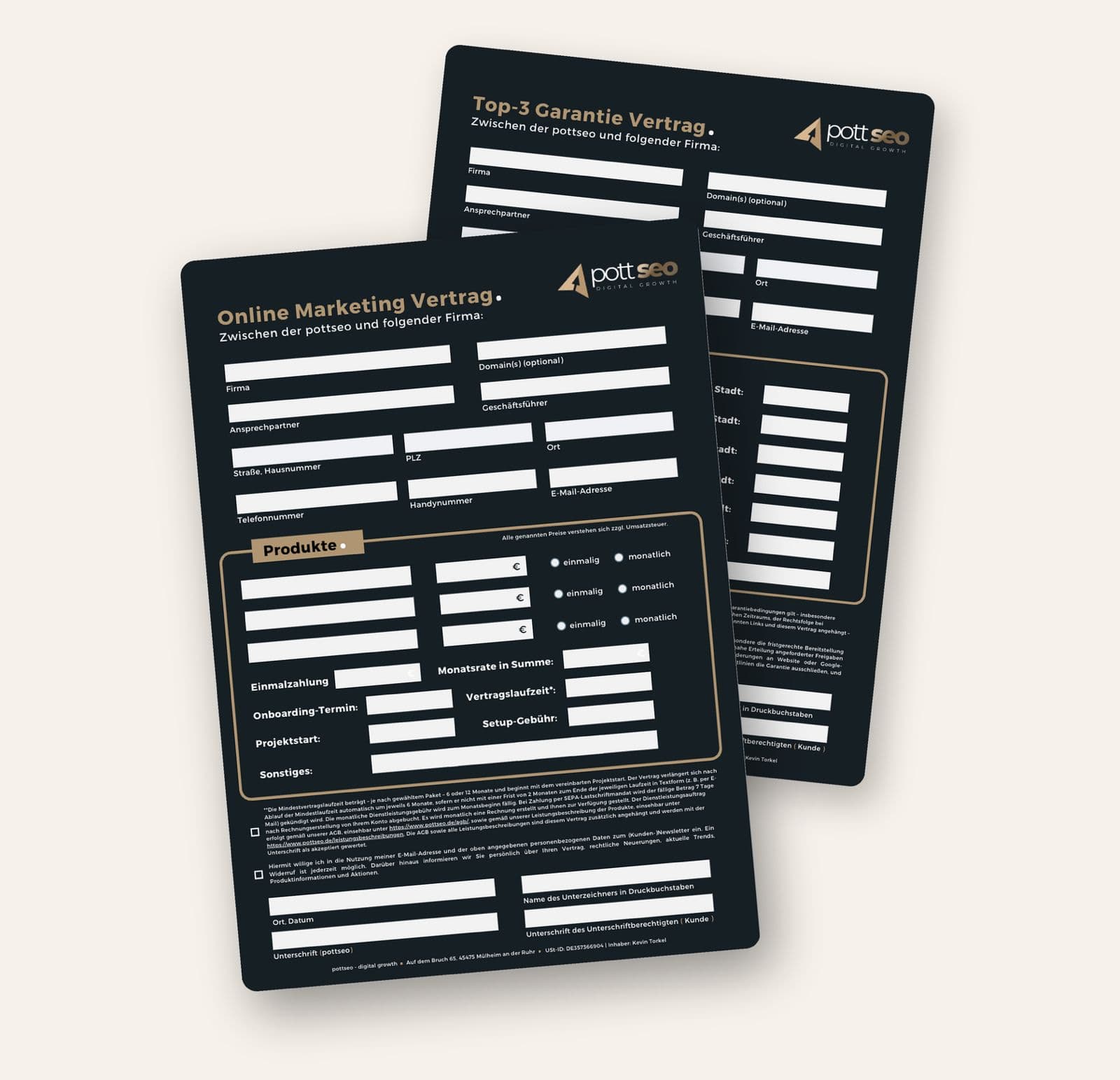 pottseo Top-3-Garantie: schriftlicher SEO-Vertrag mit Geld-zurück-Garantie pottseo Top-3-Garantie-Vertrag und Online-Marketing-Vertrag